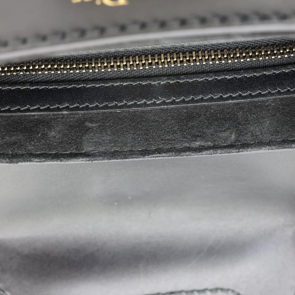 Christian Dior  D Fence Small Calfskin Leather Saddle Bag Black - Picture 12 of 15